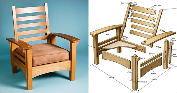 How To Build Arts Crafts Armchair 1000s Diy Wood Furniture