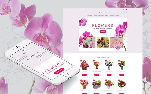 Flower Shop Responsive MotoCMS Ecommerce Template