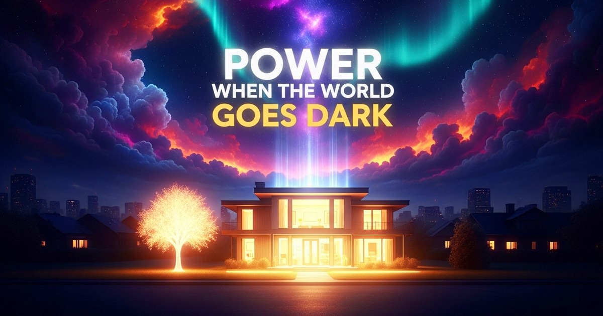 A safe, glowing home during a total power outage