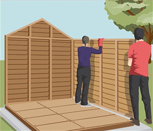 How to build shed walls