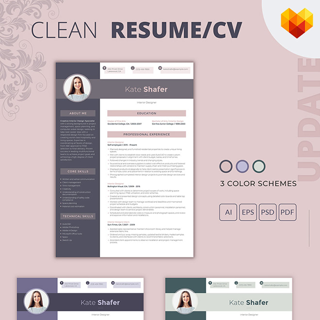 Interior Designer Resume Template