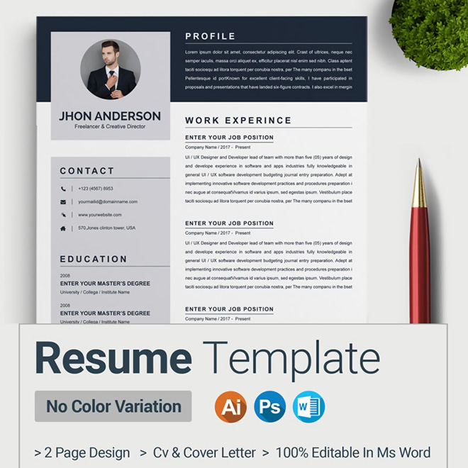 Modern Resume CV Template